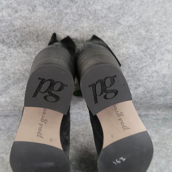 Paul Green Shoe Women 8.5 Bootie Classic Fashion Block Heel Leather Nicole Black - Picture 15 of 16